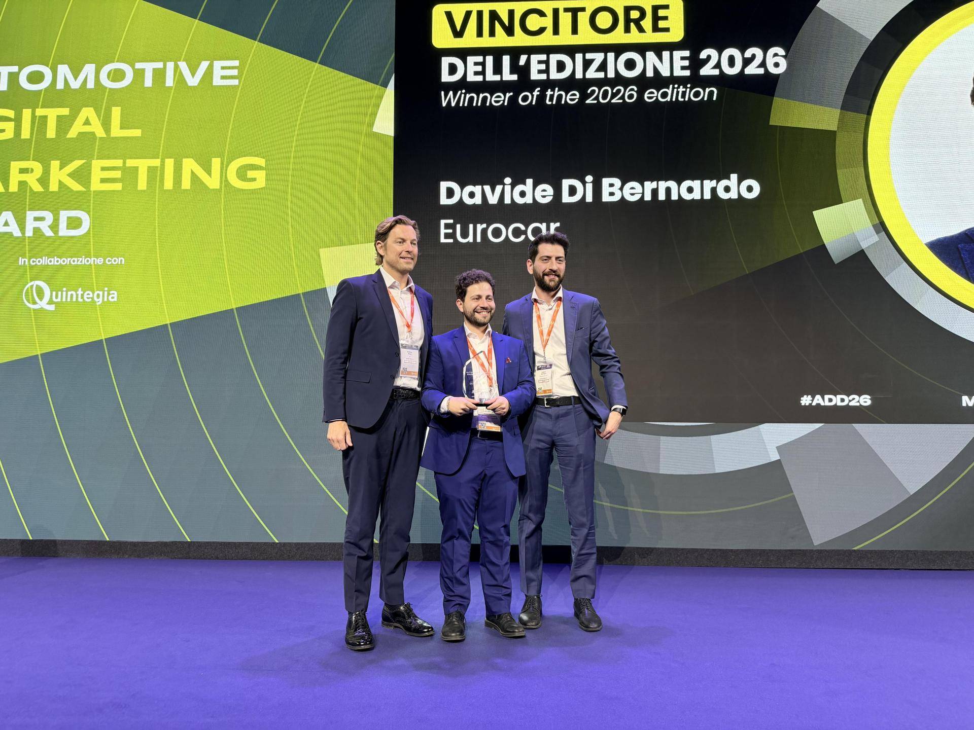 Eurocar vince l'Automotive Digital Marketing Award all'ADD 2026