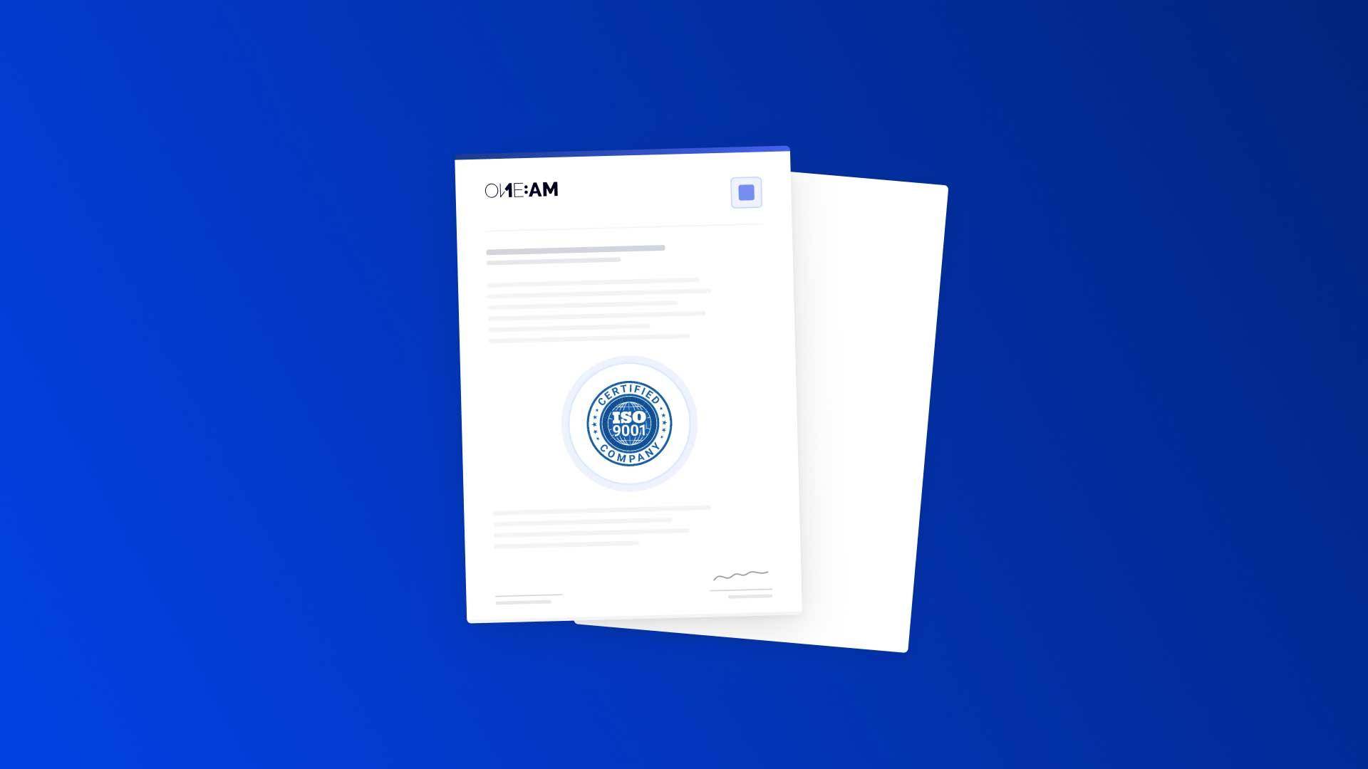 Certificazione ISO 9001 Certificazione ISO 9001
